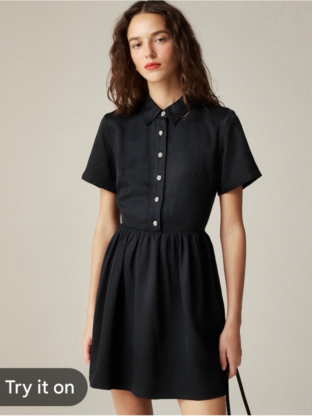 J. Crew Collection Dress with Jewel Buttons